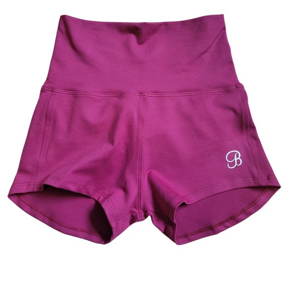 Bombshell Sportswear Maroon Burgundy Exercise Workout Shorts X-Small (NWOT) - Picture 2 of 10